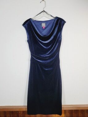 denim dress spaghetti strap Ruched Zip Up Light Blue / XL High cover w13 US 17.5 (Bust) size:L-XL Ladies - Dark Brown
